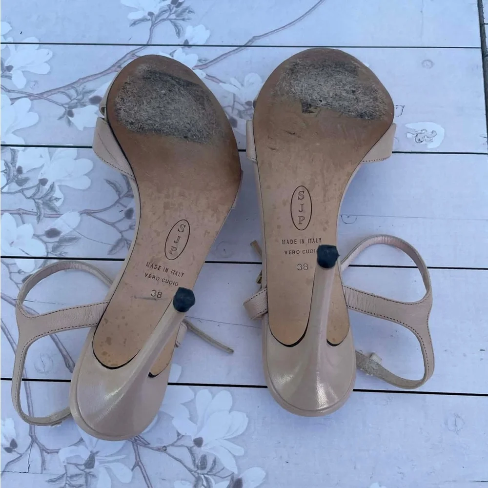 SJP by Sarah Jessica Parker Nude Strappy Heels